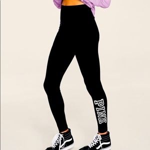 Pink logo leggings size xl